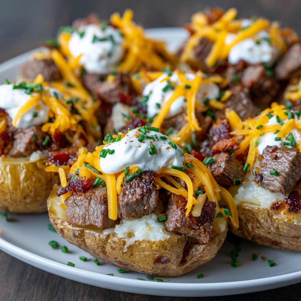 Loaded Baked Potato With Steak Bites: A Flavorful Delight!