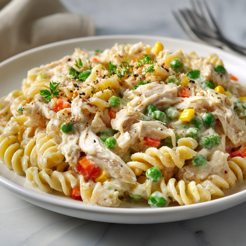 Creamy Chicken Pot Pie Pasta: A Cozy Dinner Delight