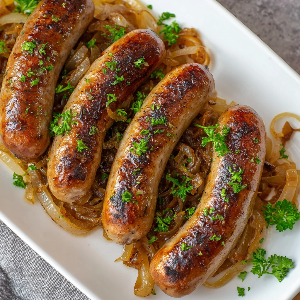 Oven Braised Beer Brats with Caramelized Onions: A Must-Try!