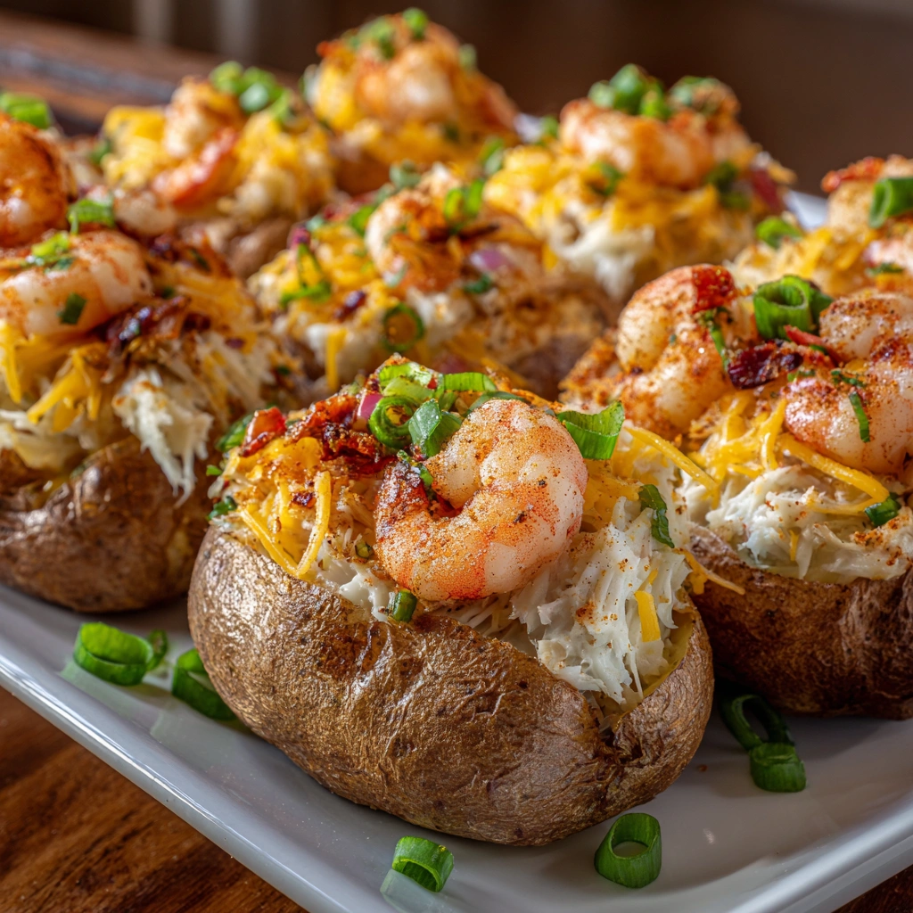Loaded Cajun Seafood Stuffed Potatoes You’ll Love Today!