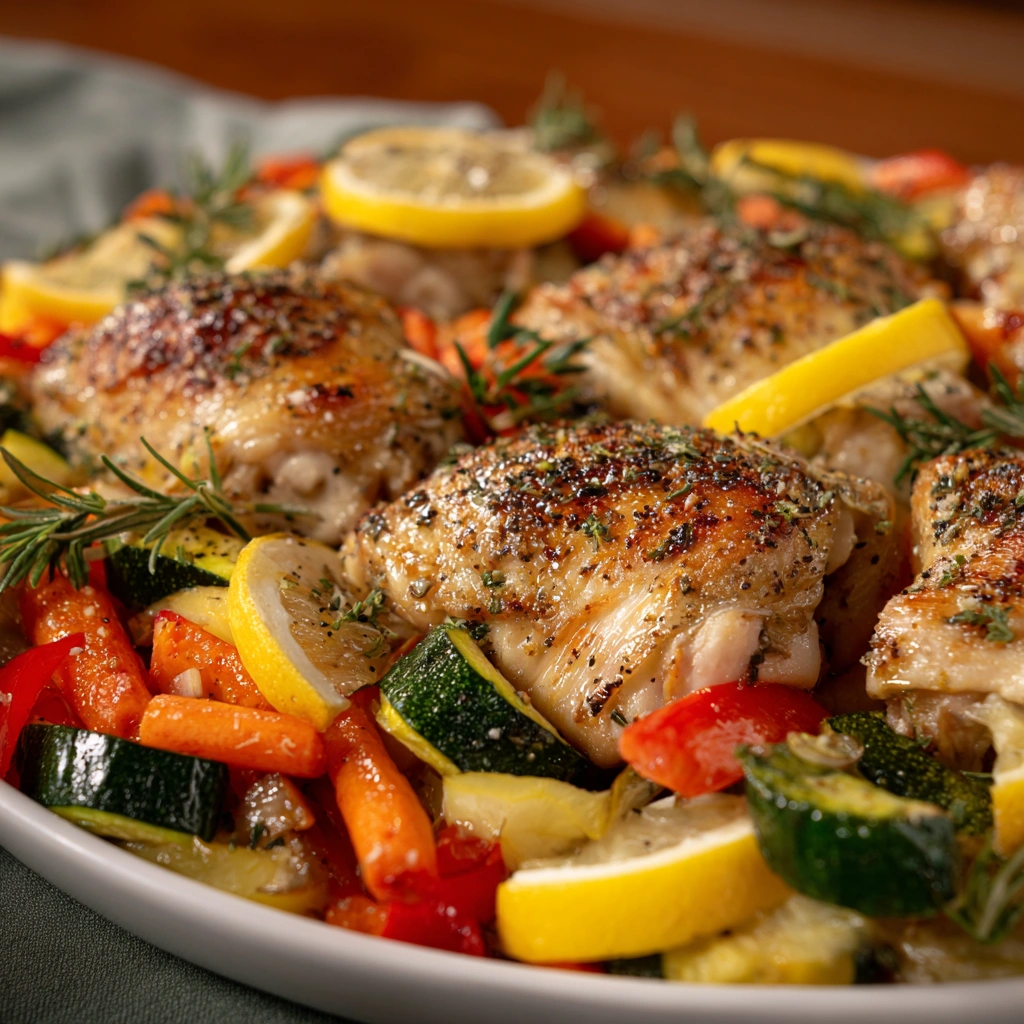 Sheet Pan Lemon Herb Chicken and Vegetables Made Easy!