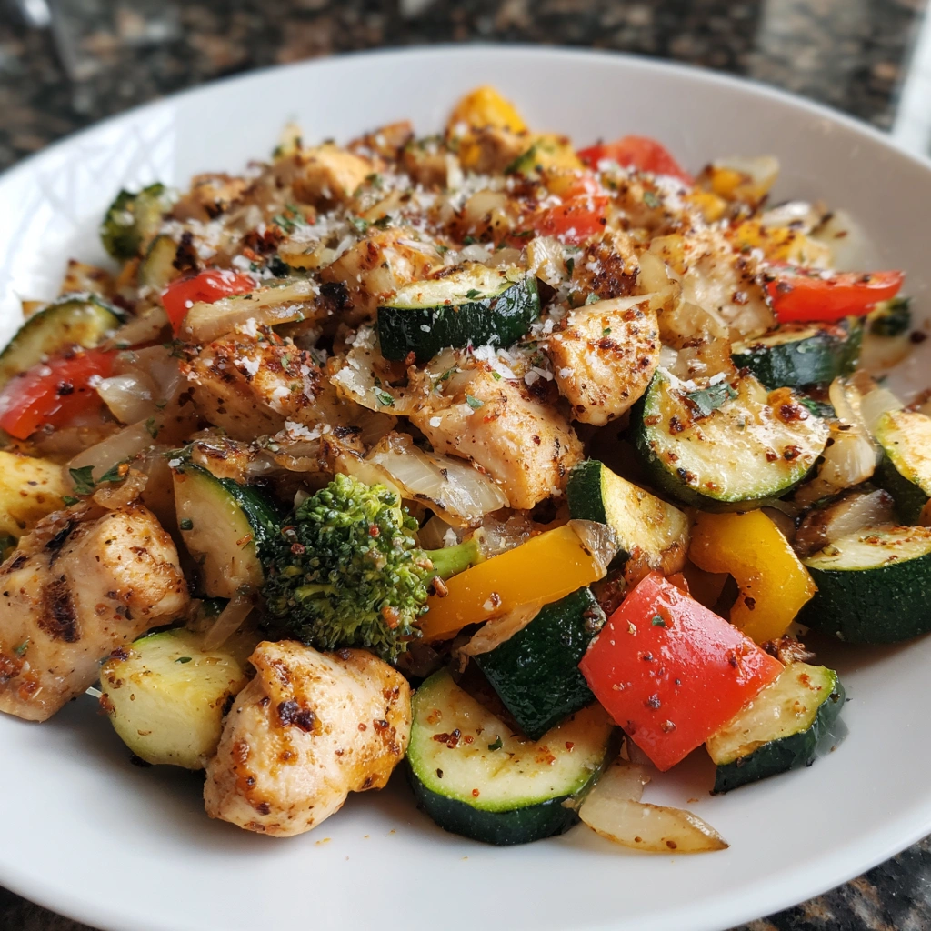 Loaded Chicken and Veggie Skillet for a Quick Dinner!