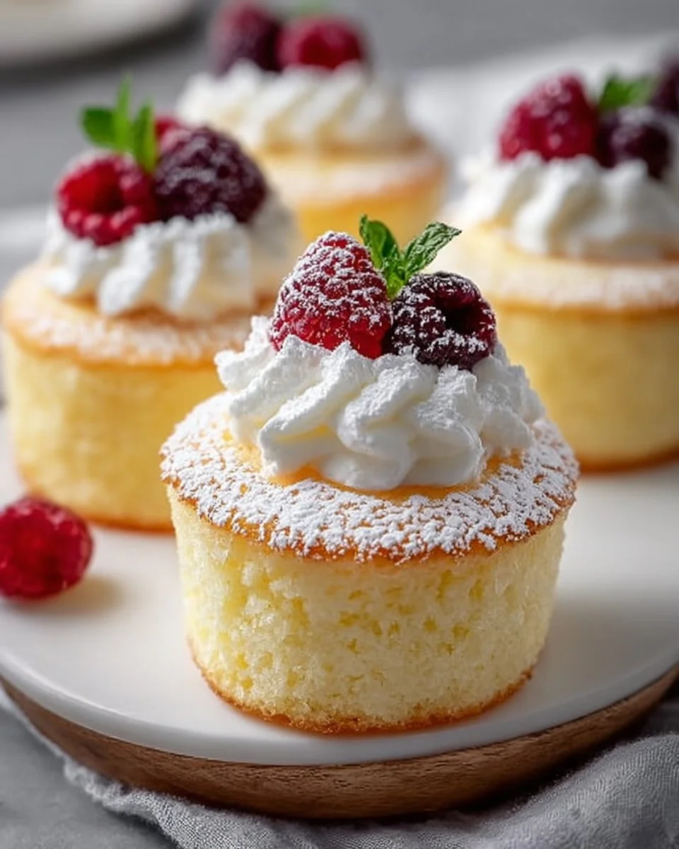 Fluffy Japanese Cotton Cheesecake Cupcakes