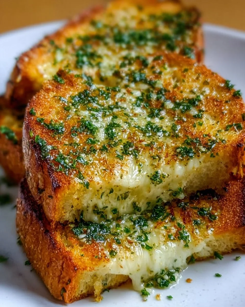 Garlic Bread Grilled Cheese