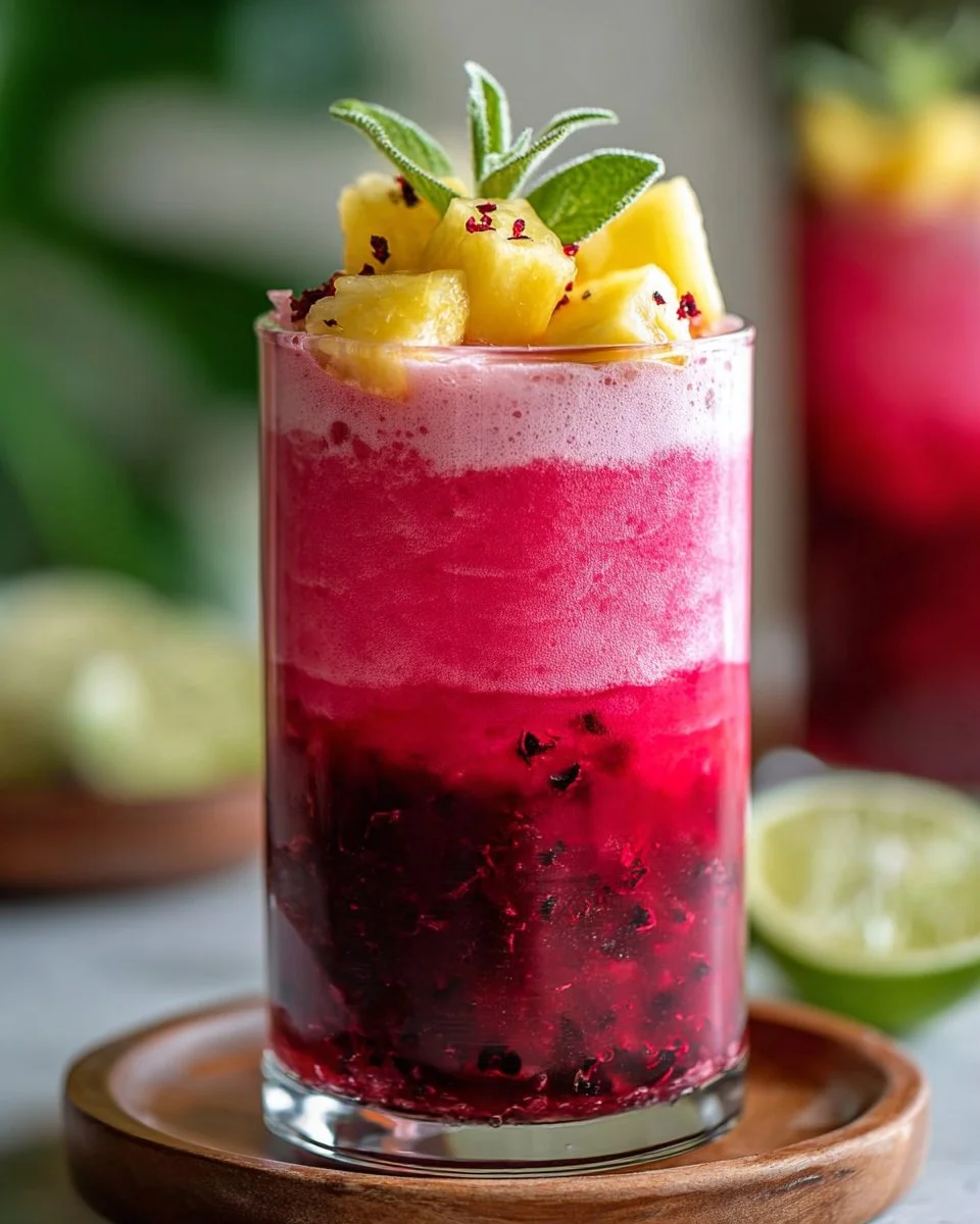 Hibiscus Tea Pineapple Smoothie