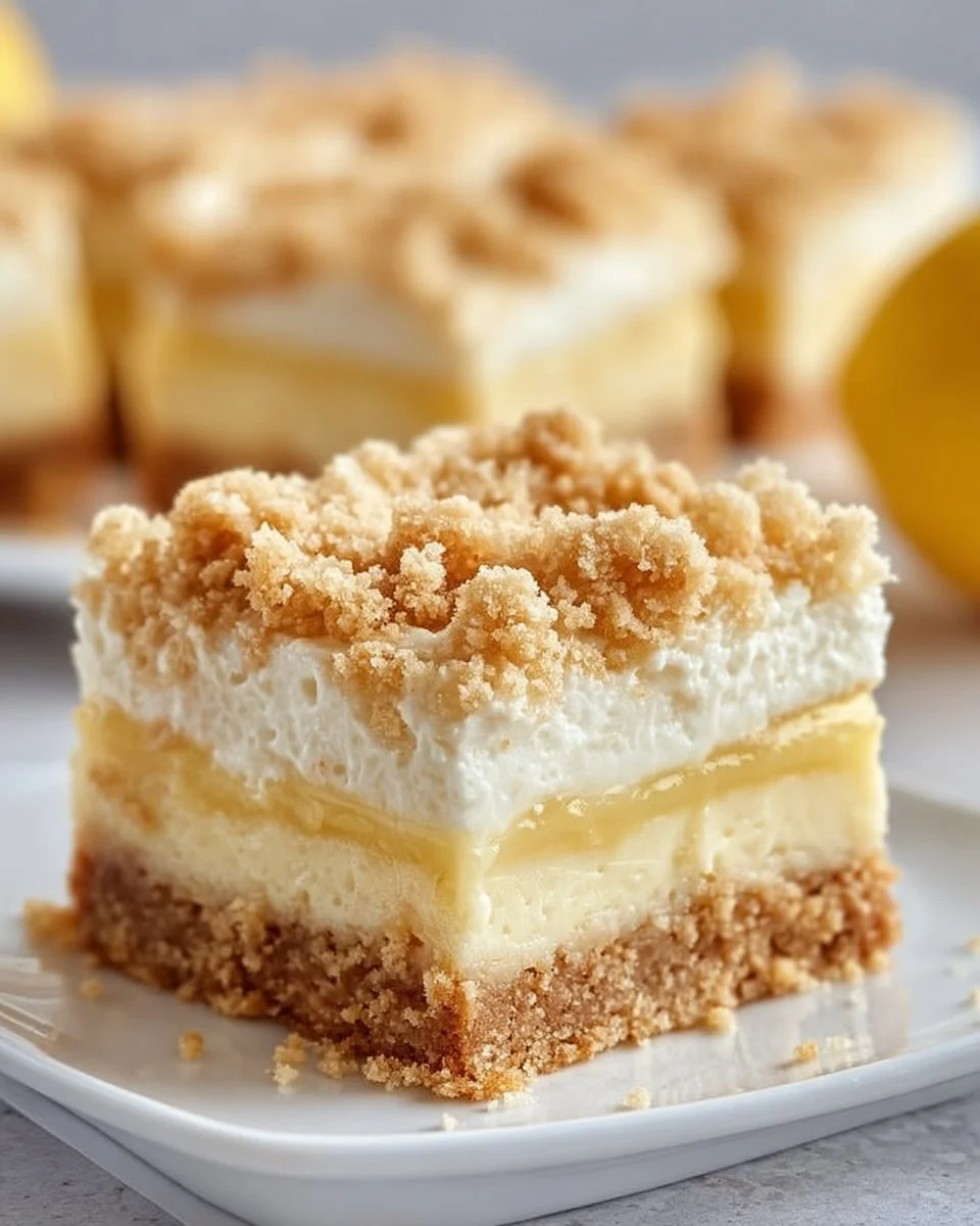 Lemon Cheesecake Crumb Bars
