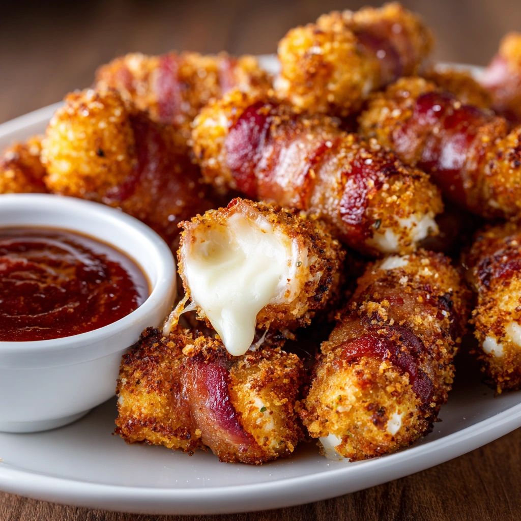 Bacon Wrapped Mozzarella Sticks: A Crispy Delight Awaits!