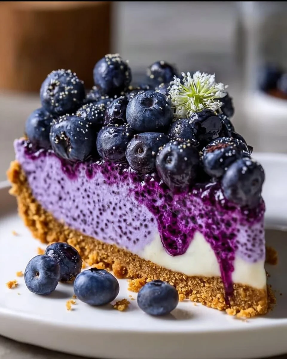 No-Bake Blueberry Chia Seed Pie
