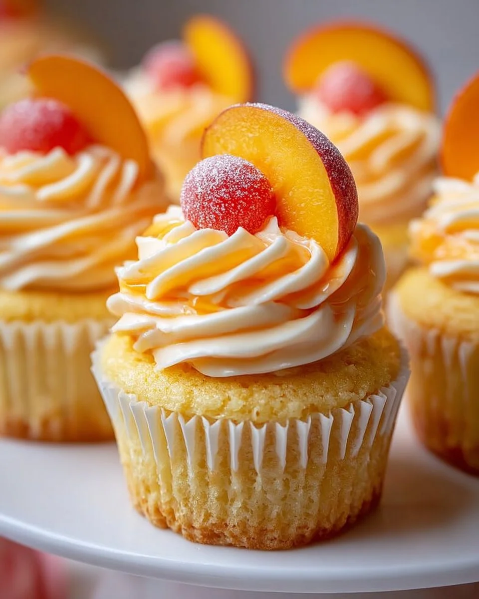 Peach Bellini Cupcakes
