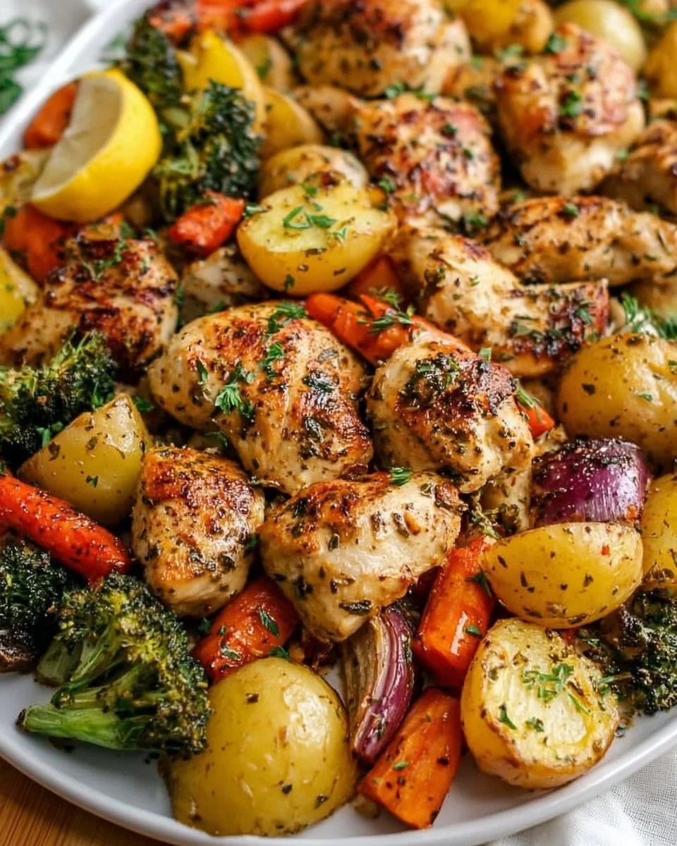Sheet Pan Lemon Herb Chicken and Vegetables