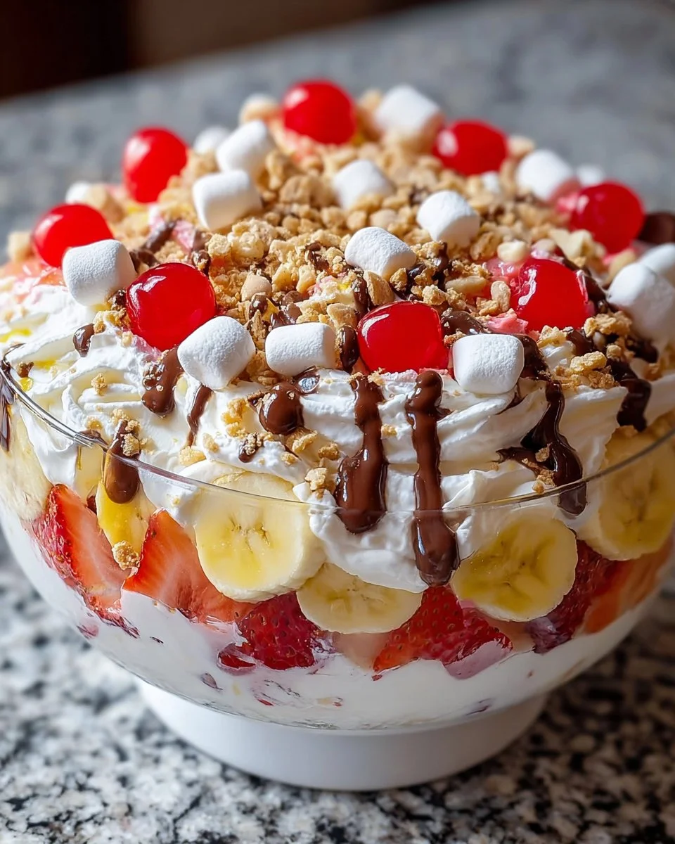 Banana Split Fluff Salad
