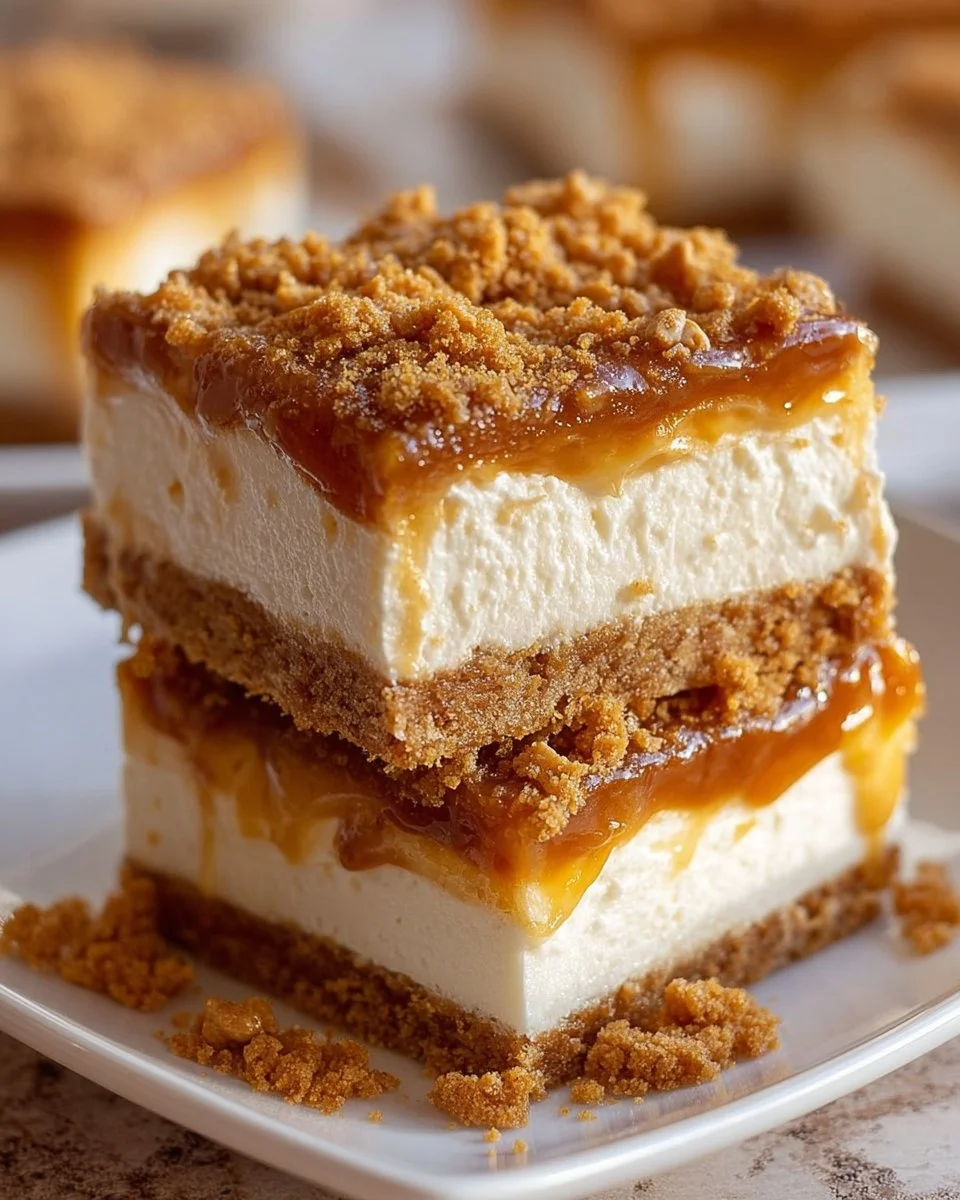 Butterscotch Graham Cracker Cheesecake Bars