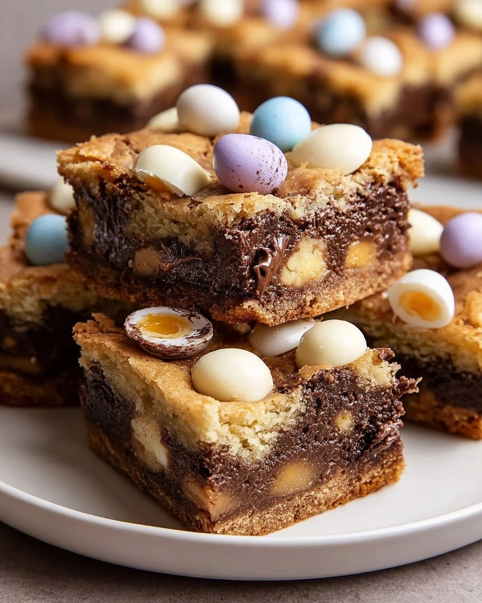 Cadbury Egg Cookie Bars