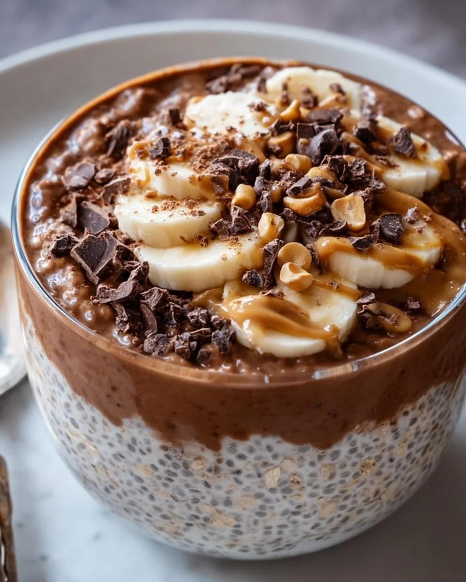 Chocolate Peanut Butter Overnight Oats