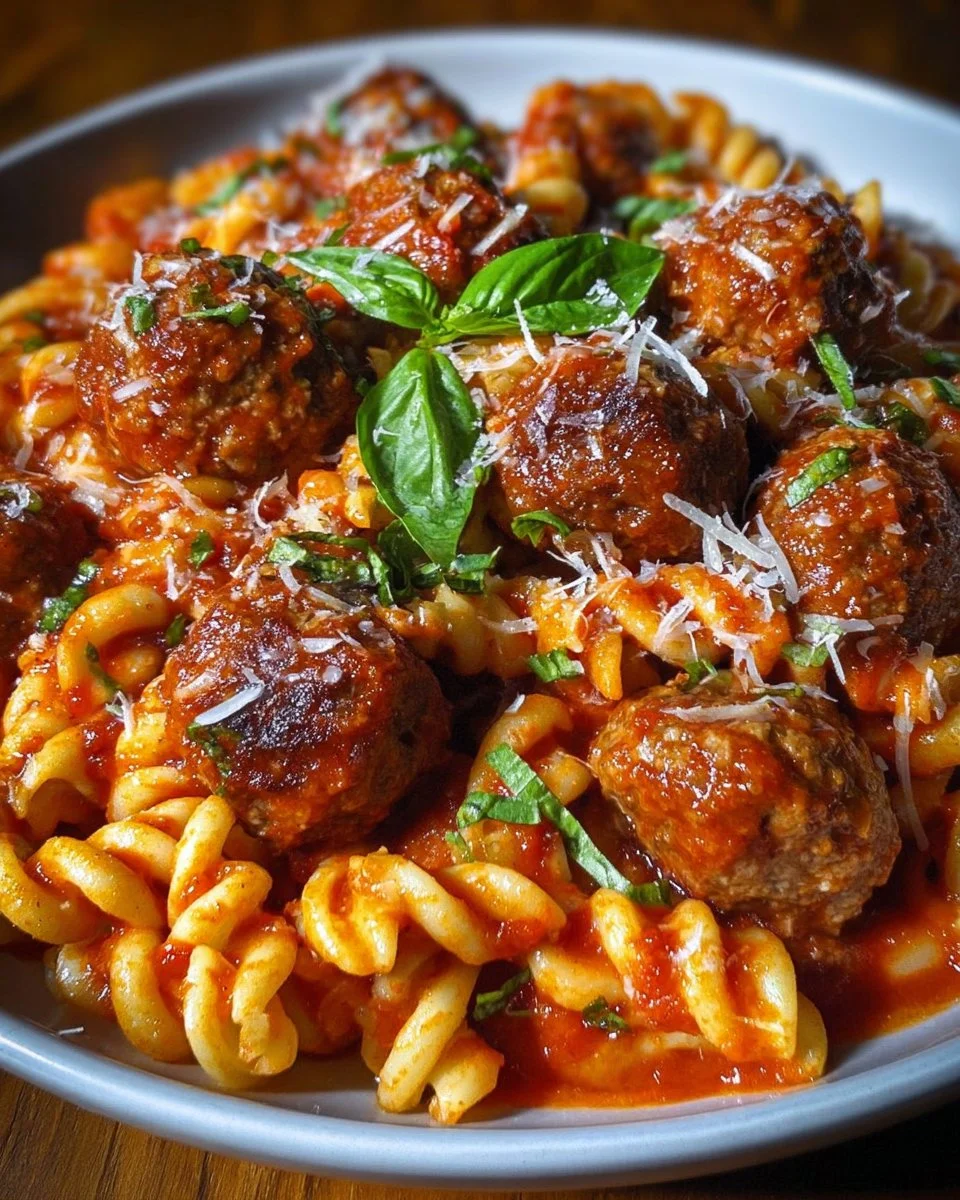 One Pot Meatball Pasta