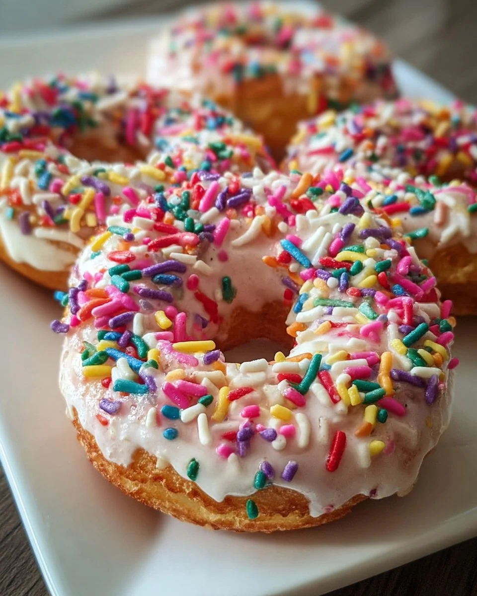 Rainbow Sprinkle Protein Bagels