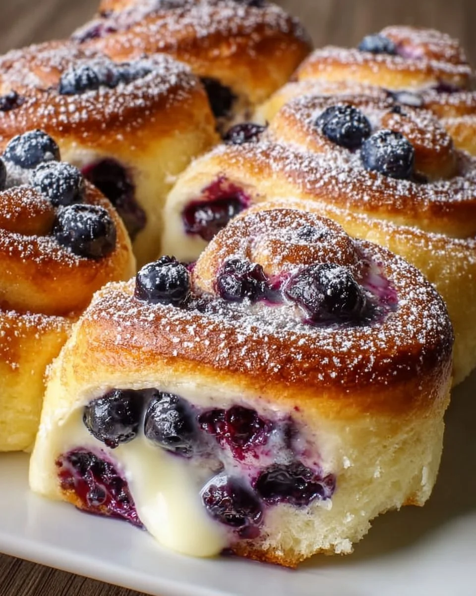 Blueberry Sweet Cheesecake Rolls