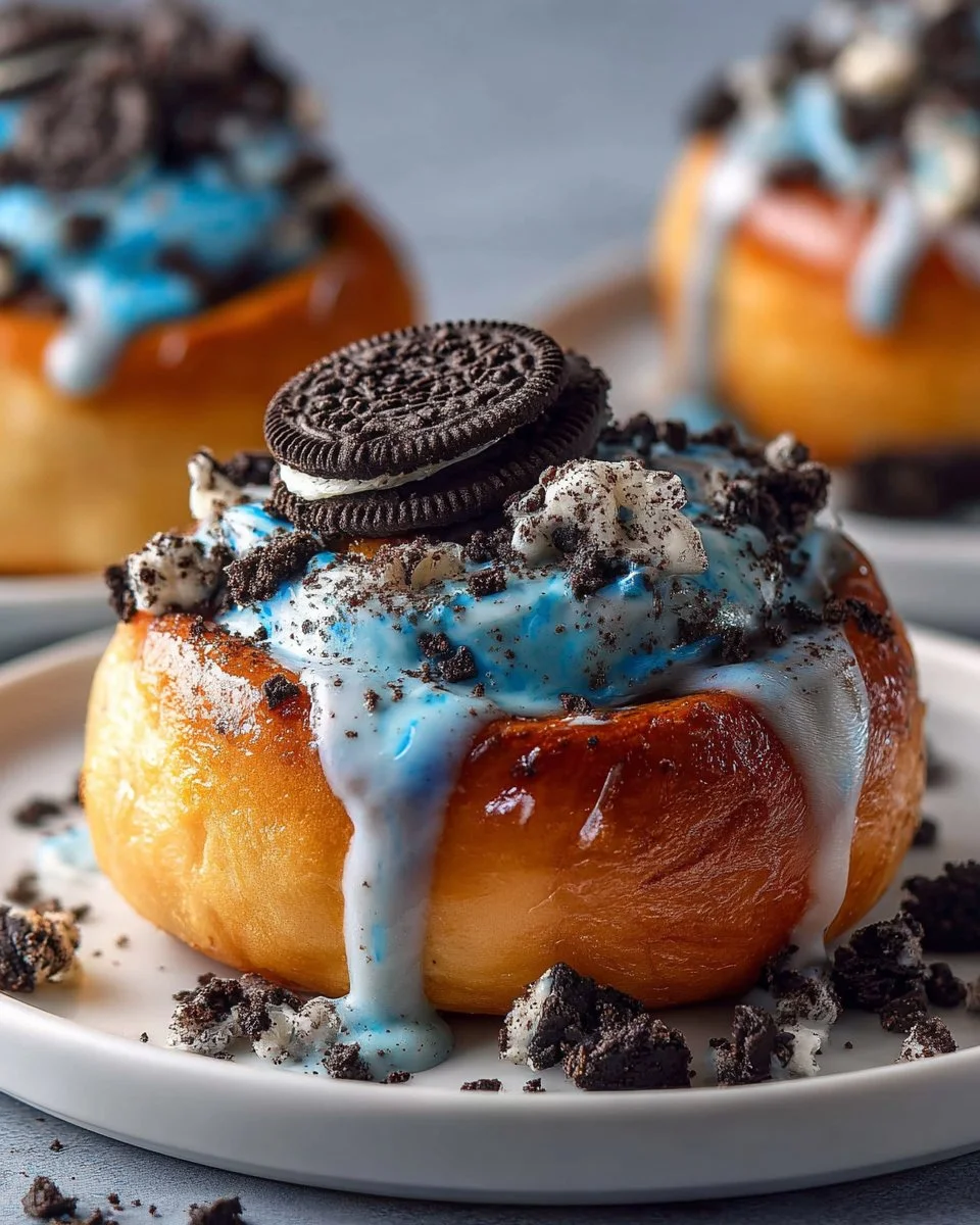 Cookie Monster Cinnamon Rolls