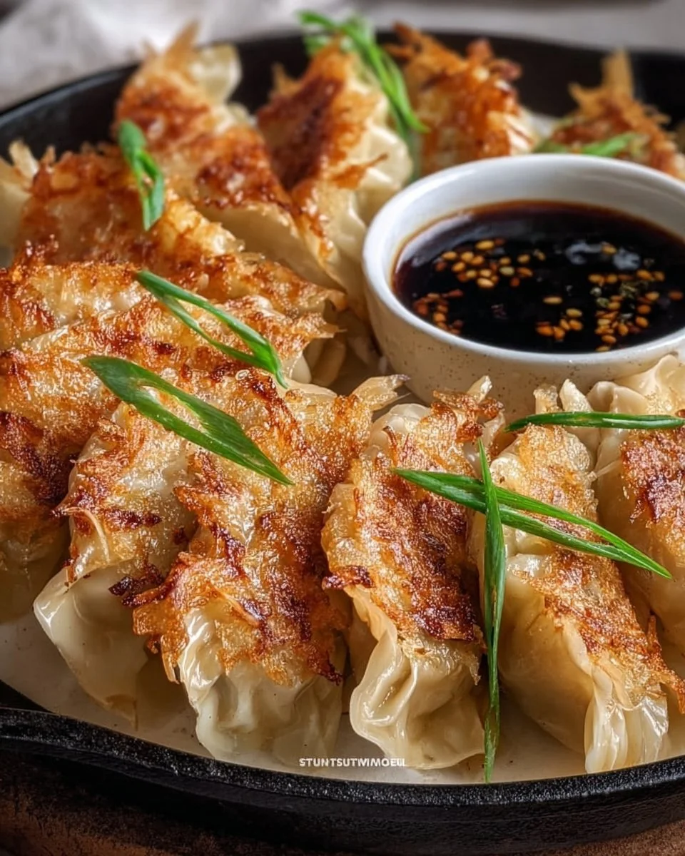 Easy Pan-Fried Japanese Gyoza Dumplings Recipe with Crispy Bottoms Perfect for Beginners