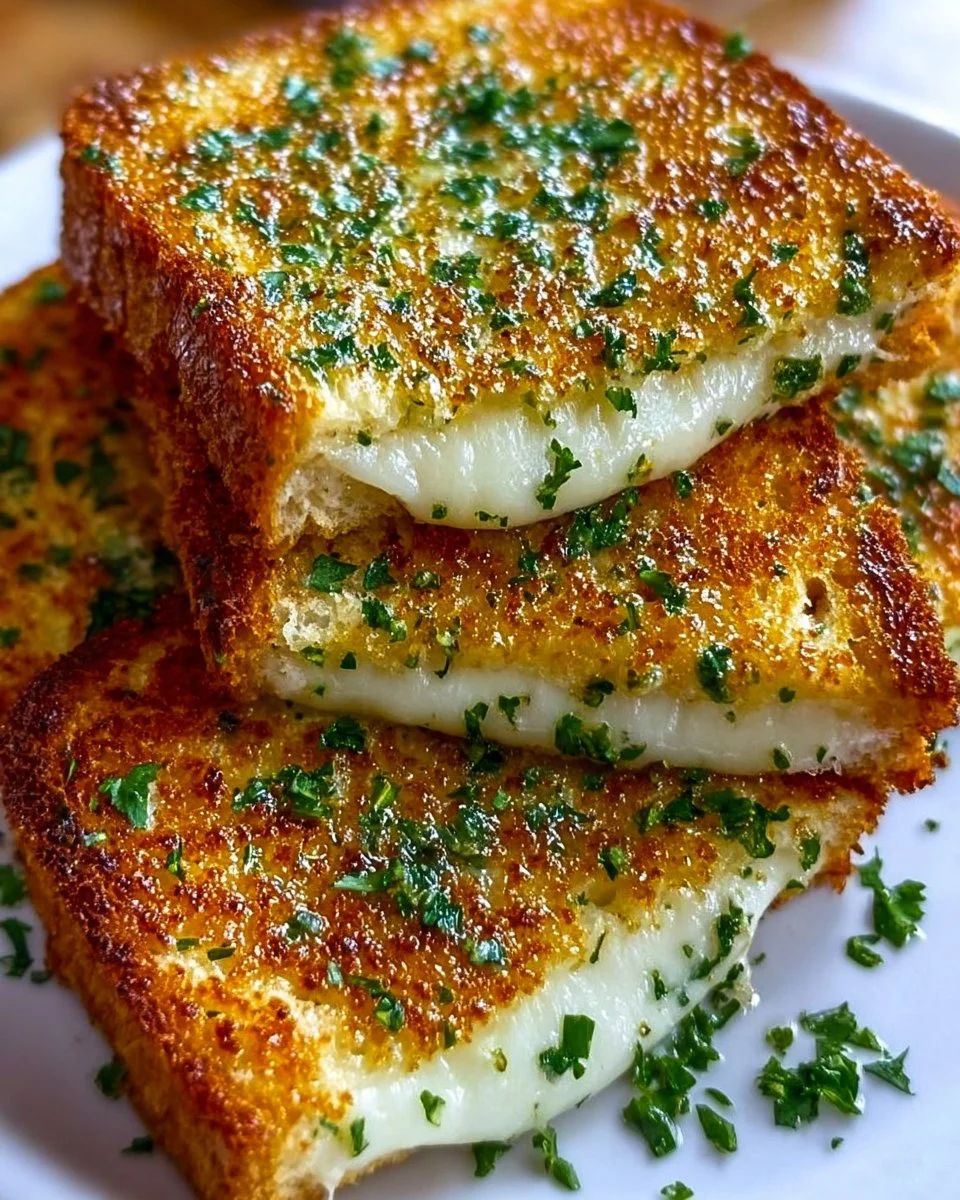 Garlic Bread Grilled Cheese