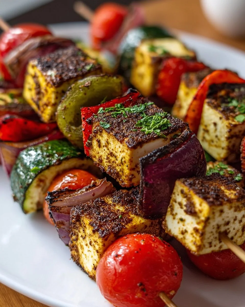 Grilled Za’atar Tofu Skewers