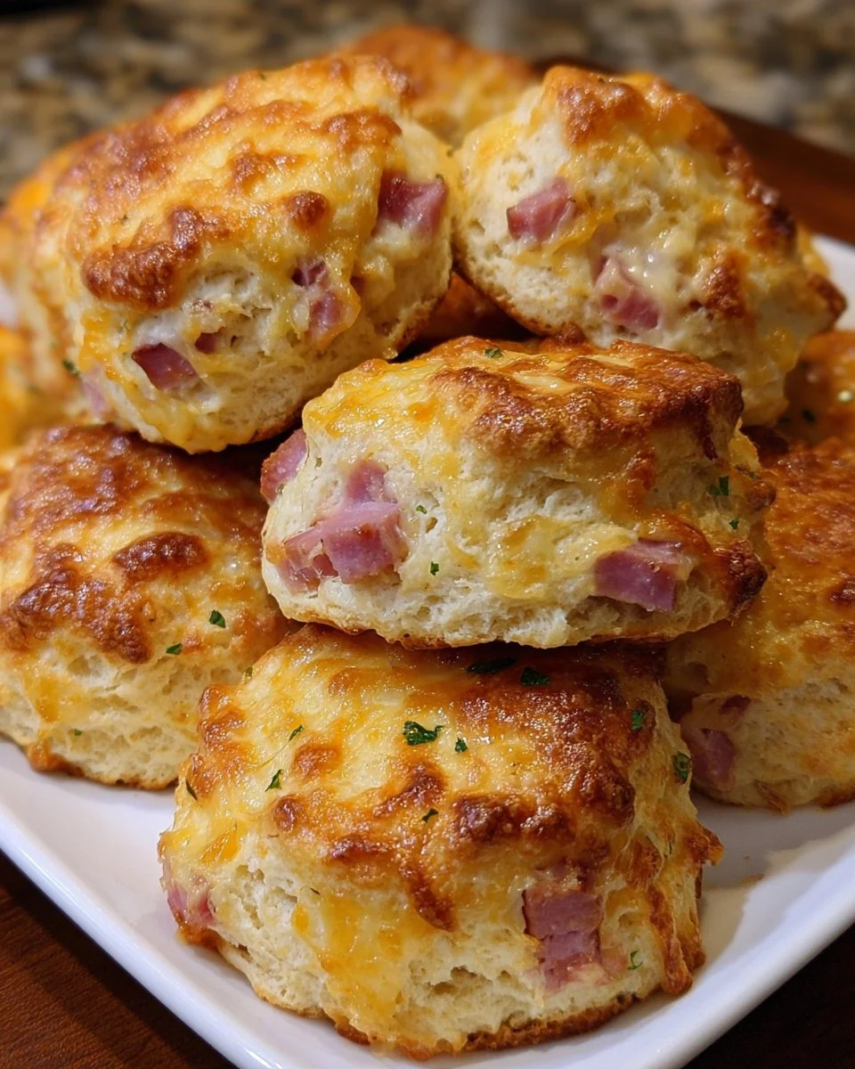 Ham and Cheese Butter Biscuits