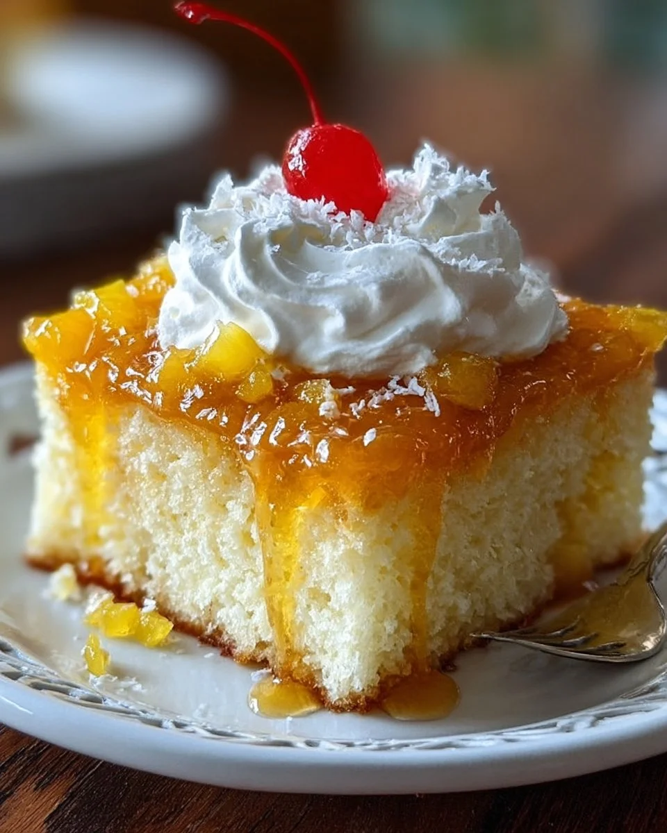 Hawaiian Pineapple Poke Cake