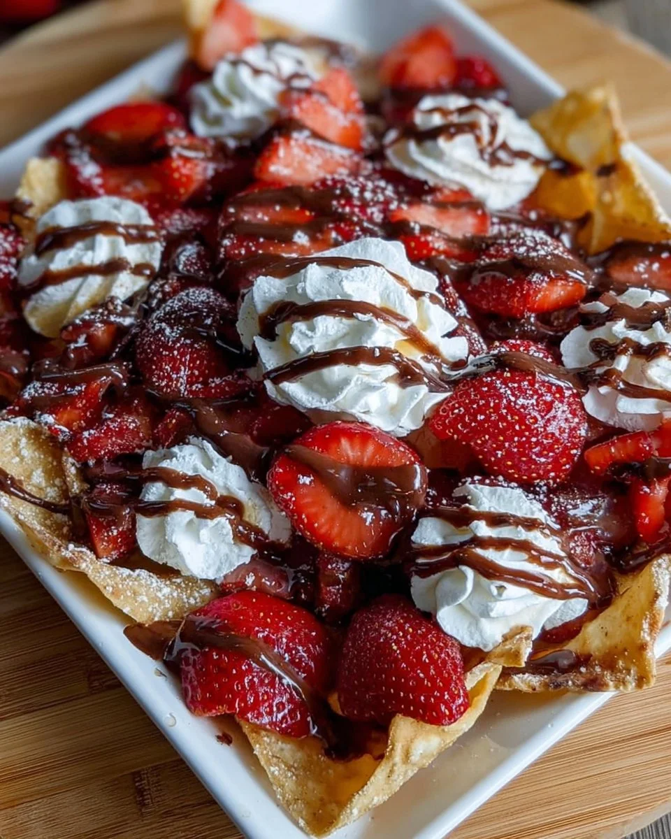 Strawberry Cheesecake Nachos