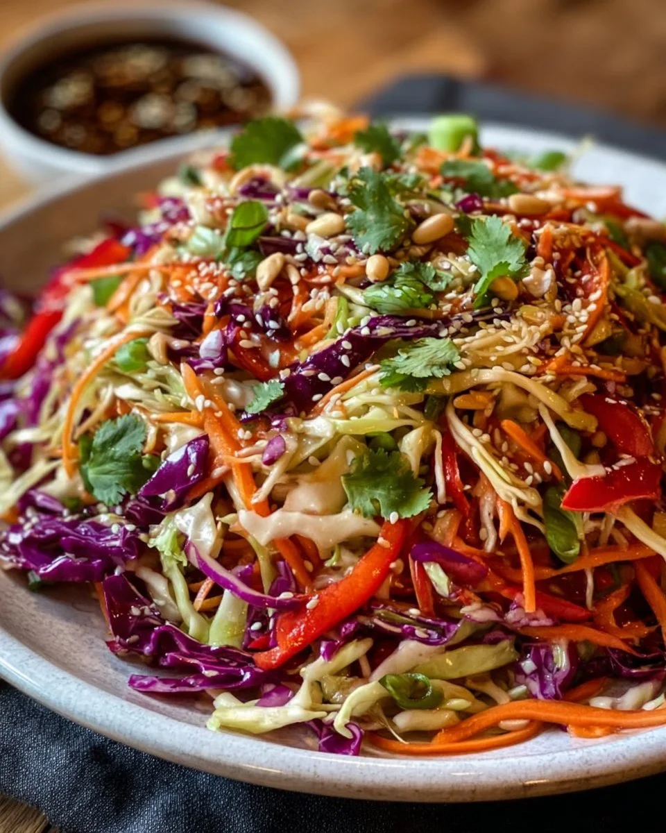 Asian Slaw with Sesame-Ginger Dressing