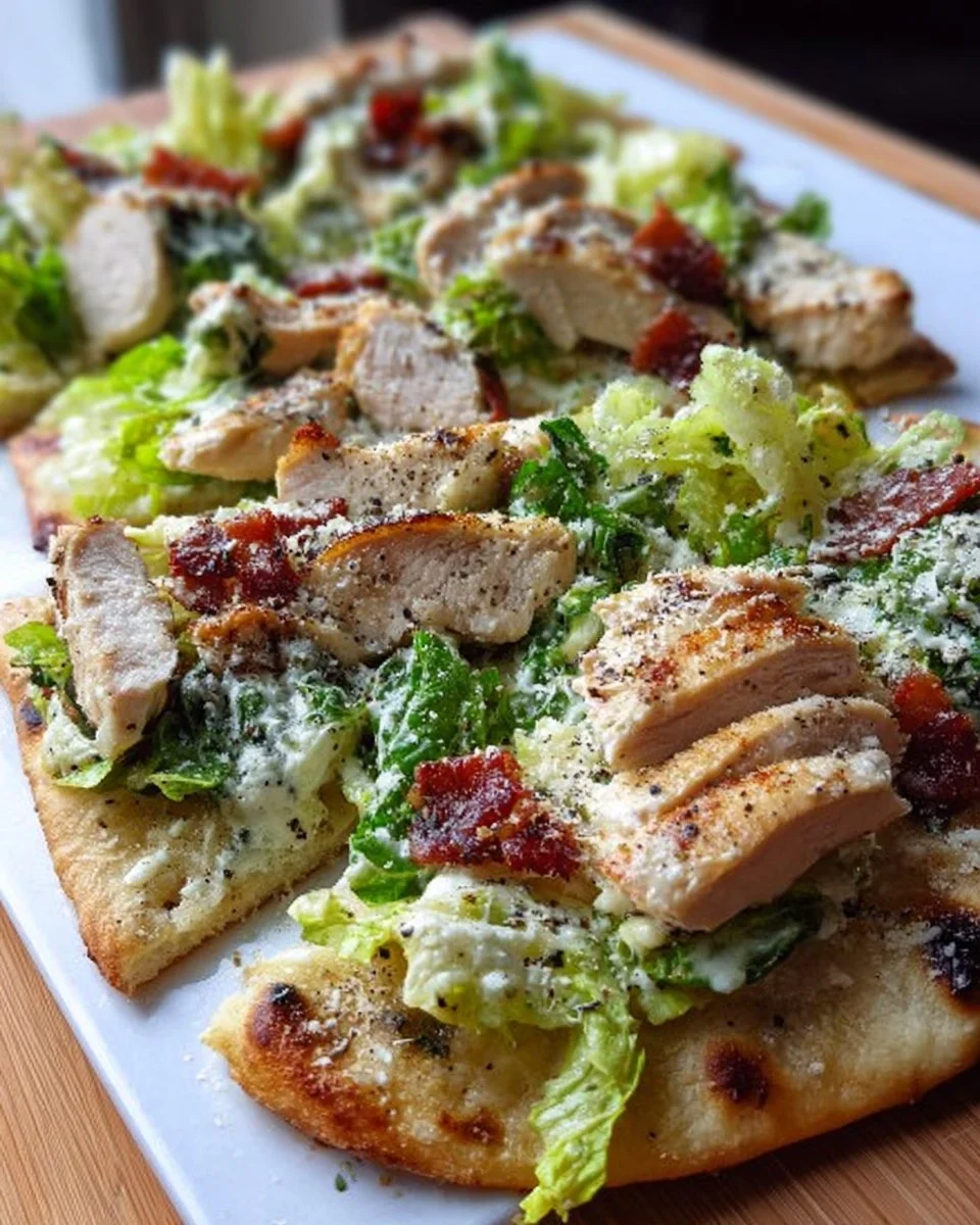 Chicken Caesar Flatbread