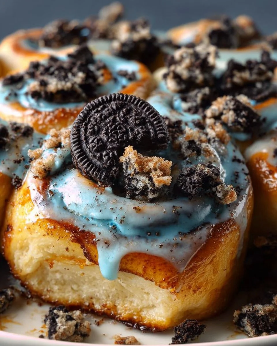 Cookie Monster Cinnamon Rolls