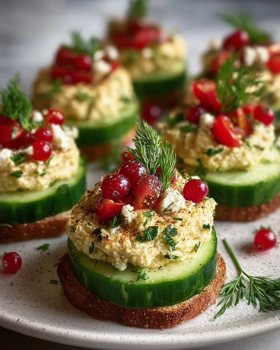 Cucumber Hummus Bites