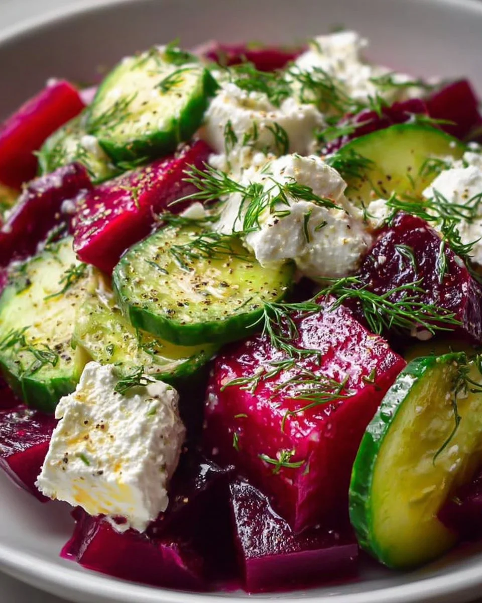 Feta Salad with Cucumber and Dill