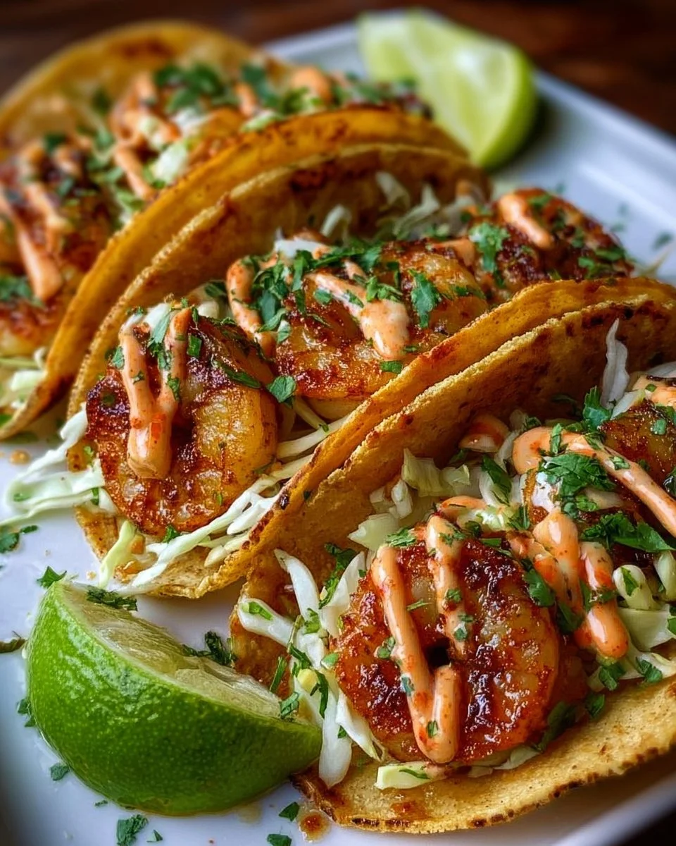 Golden Air-Fried Shrimp Tacos with Zesty Bang Bang Sauce
