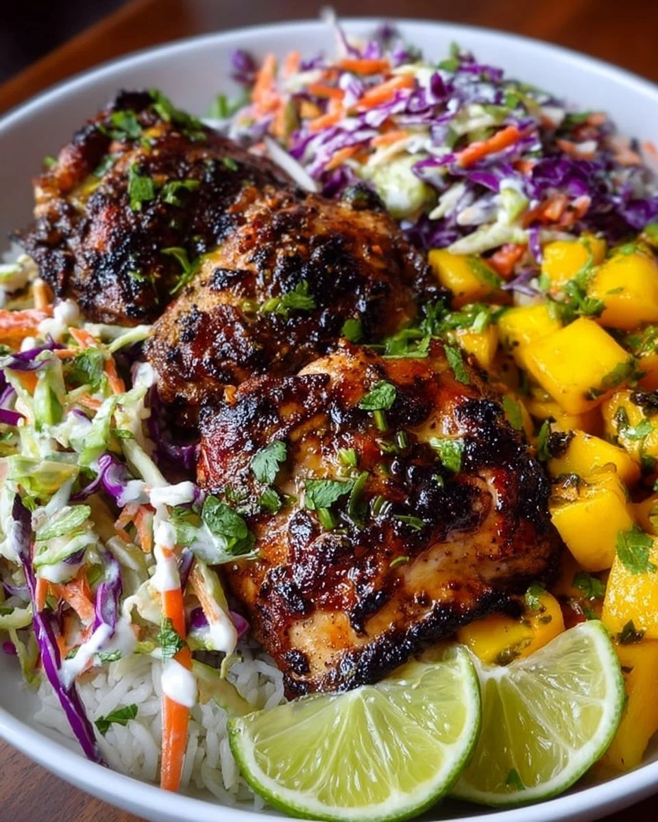 Jerk Chicken & Mango Slaw Bowl