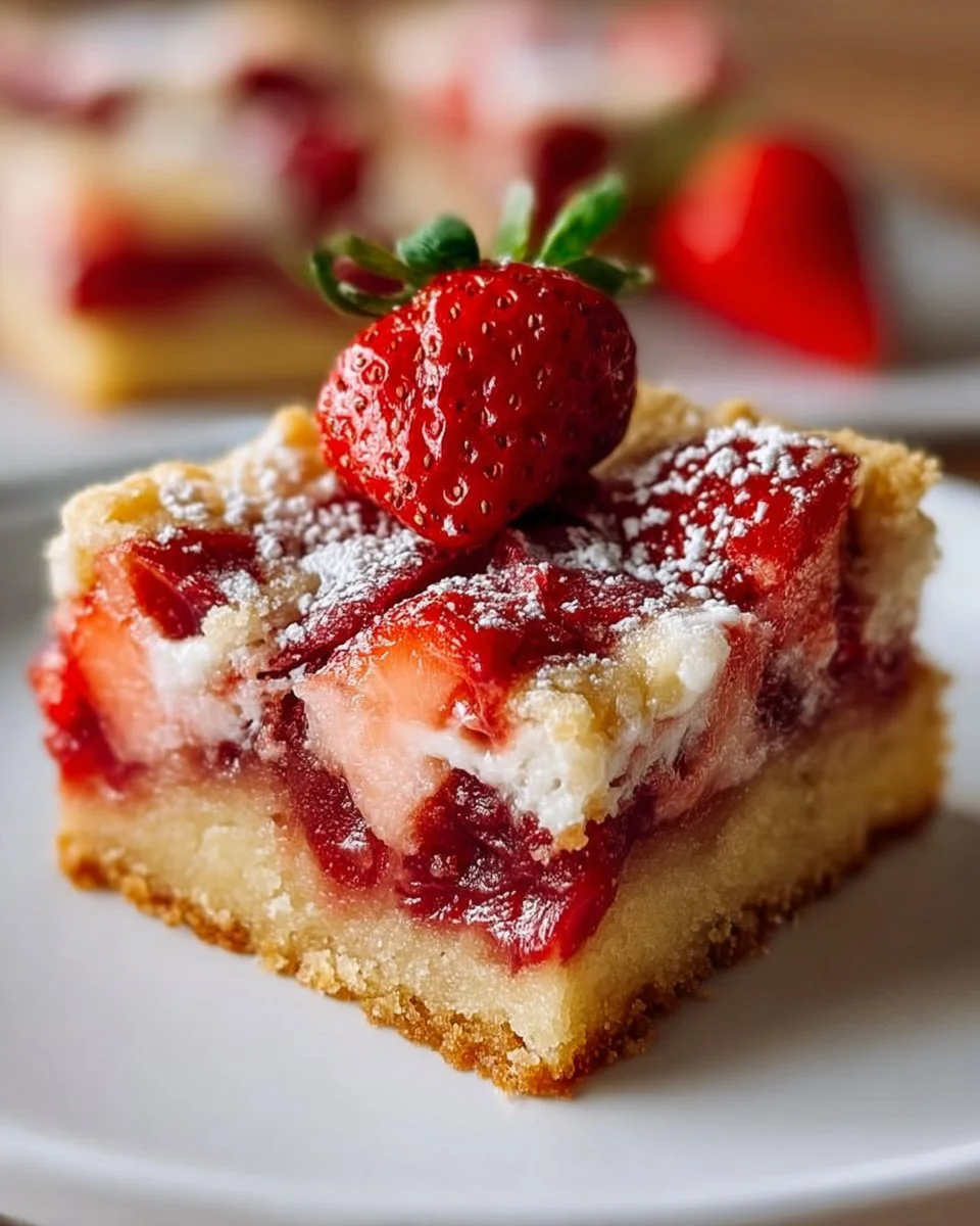 Strawberry Sugar Cookie Bars